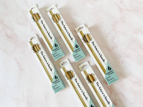 Bamboo Straws - Pack of 6