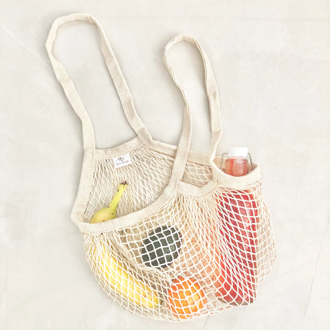 Natural Cotton Netted Shoulder Bag