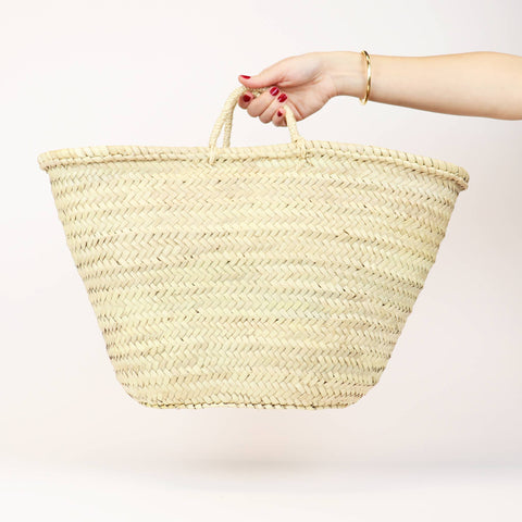 Straw Bag - Miami French Market Basket: Medium