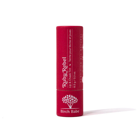 Ruby Rebel Lip & Cheek Tints and Balm by Birch Babe