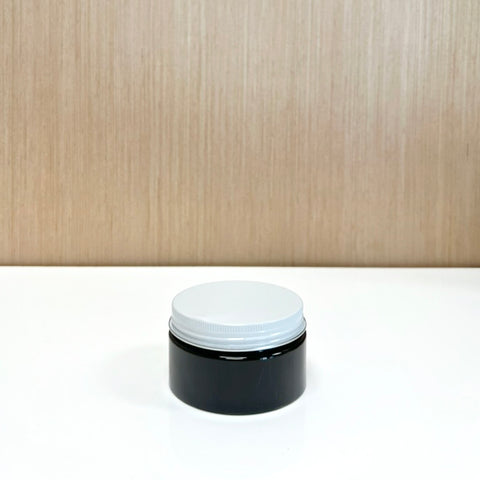 120 ml Black Plastic Jar - Metal Lid